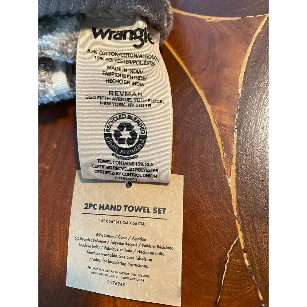 Wrangler Boots Beige 1 Bath Towel - 2 pc Hand Towel Set